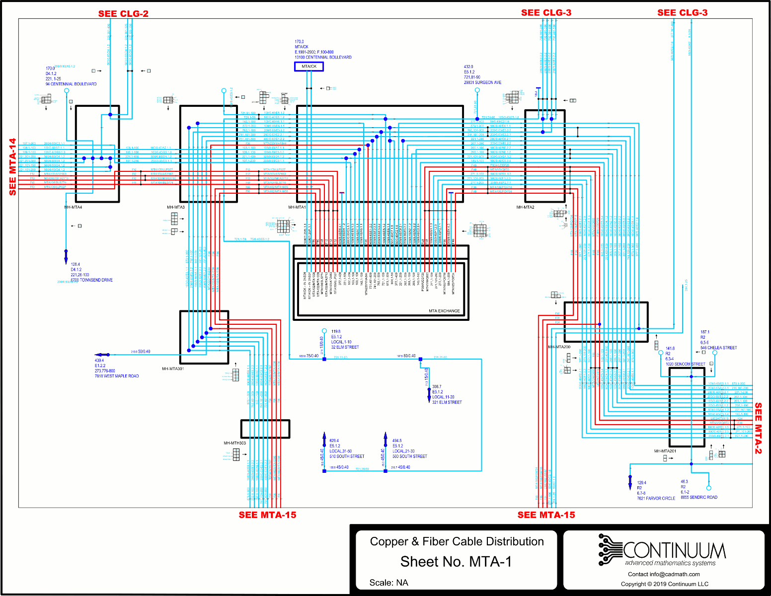 Copper/Fiber Manhole Diagram